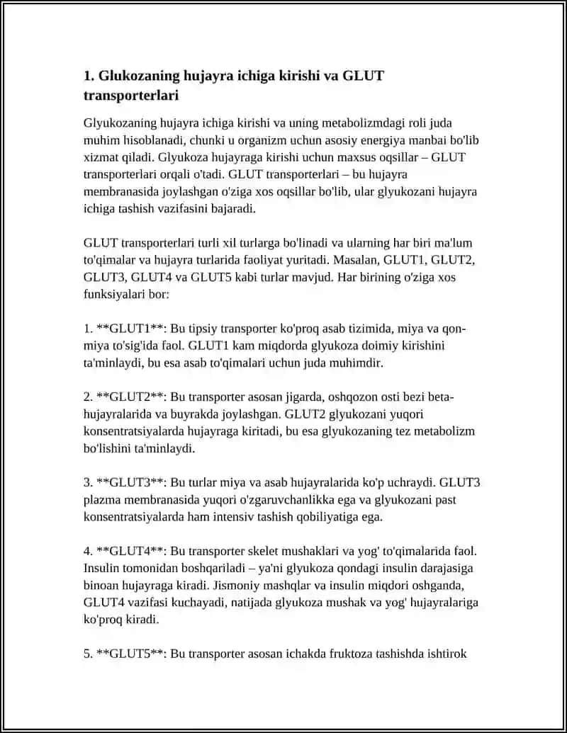 GLUKOZANING HUJAYRA METOBALIZMIDA OʻRNI 3