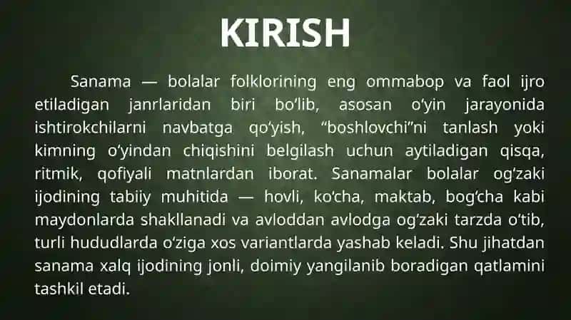 Sanama Janri xususida 3