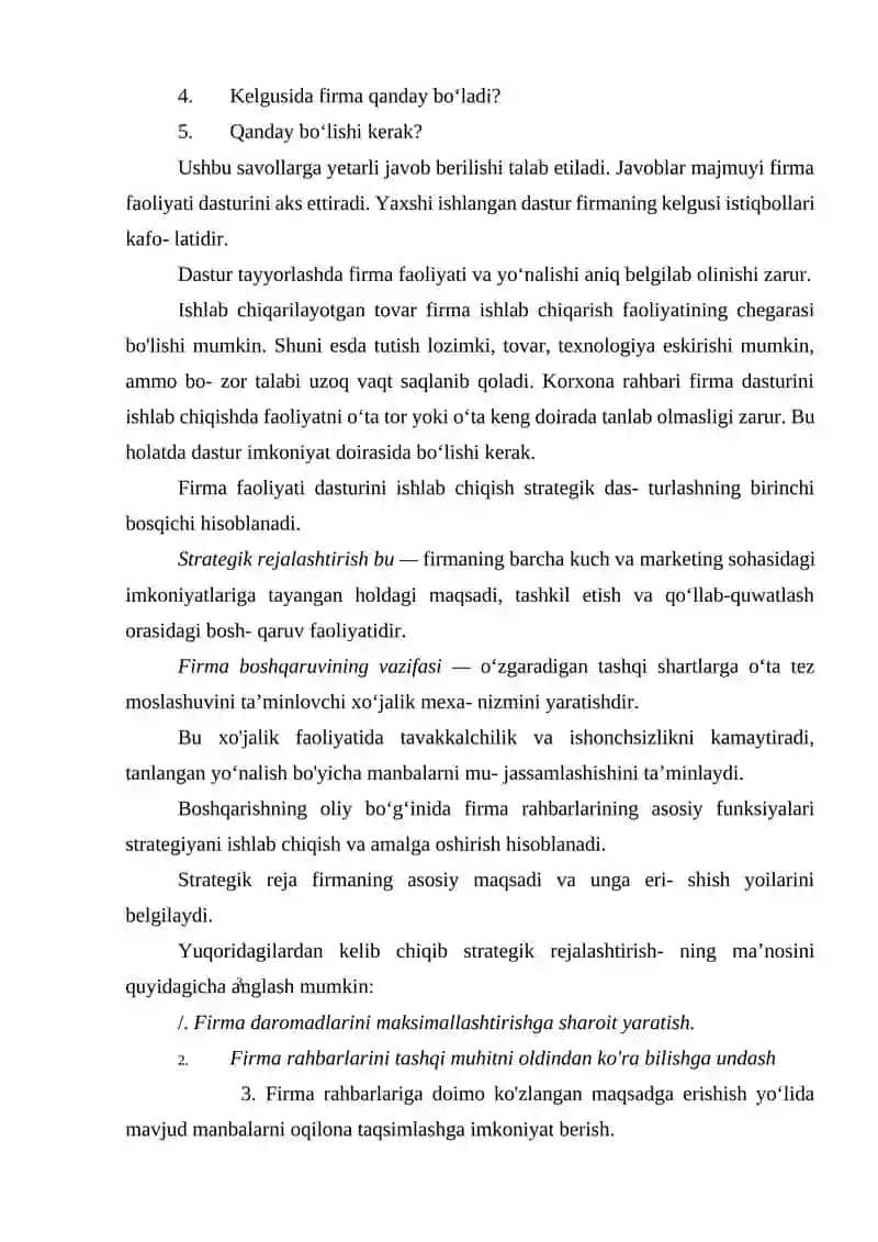 Biznes rejani ishlab chiqish tartibi 3