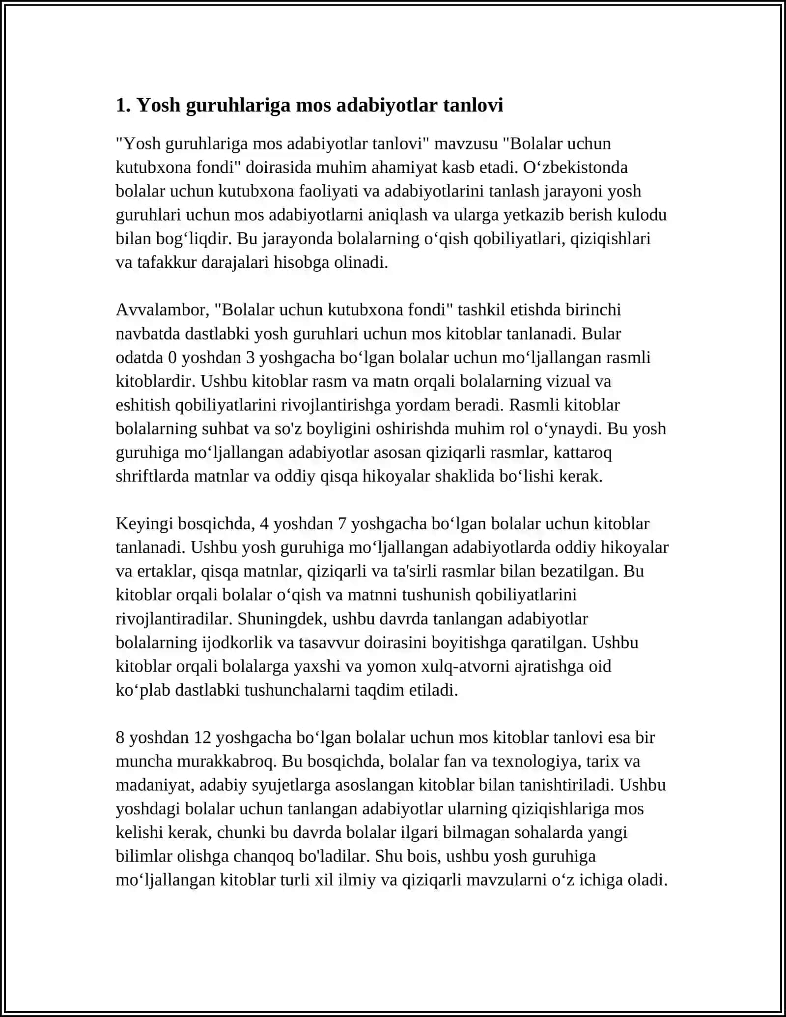 BOLALAR UCHUN KUTUBXONA FONDI 3