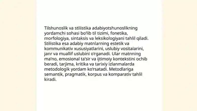 Adabiyotshunoslikning yordamchi sohalari bo'yicha ma'lumot 3
