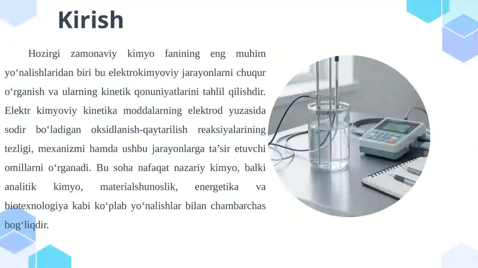 Elektr kimyoviy kinetikaning  analitik kimyodagi oʻrni 3