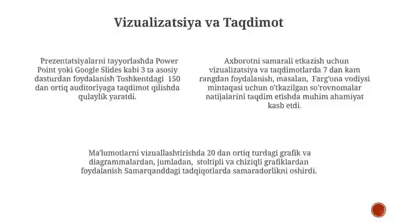 Vizualizatsiya va Taqdimot 3
