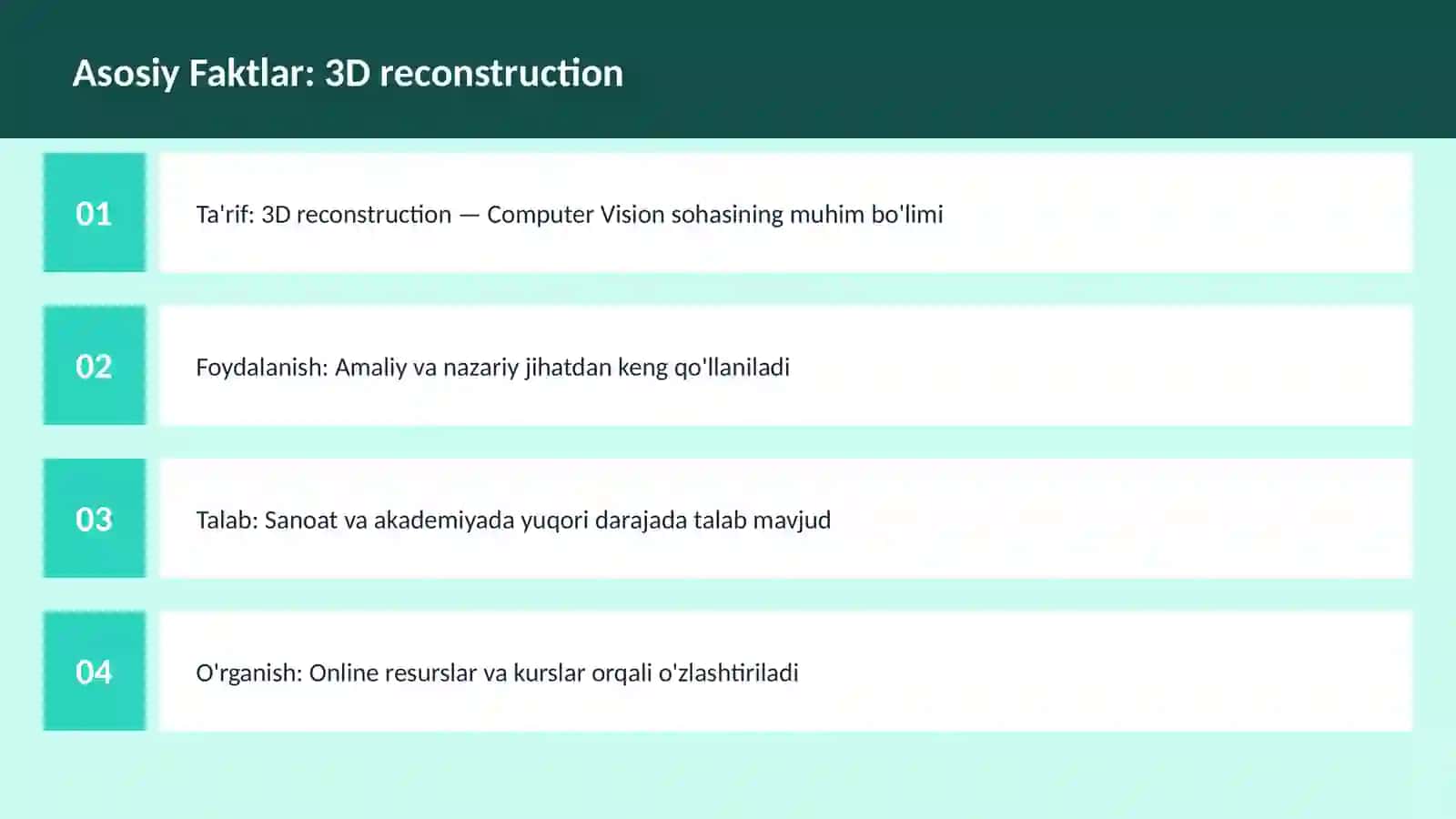 3D reconstruction 3