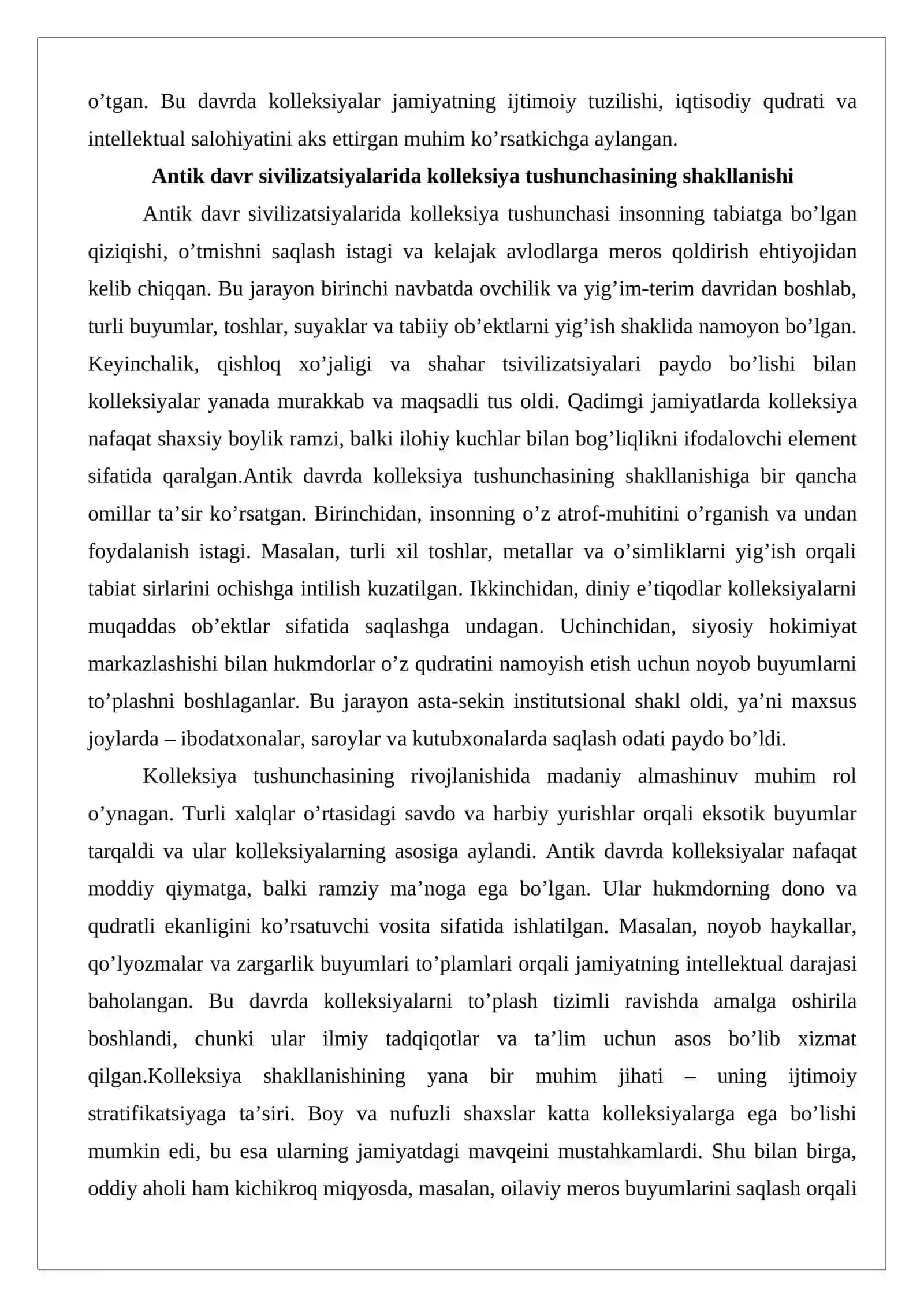 Antik davrda kolleksiyalarni to’plash 3