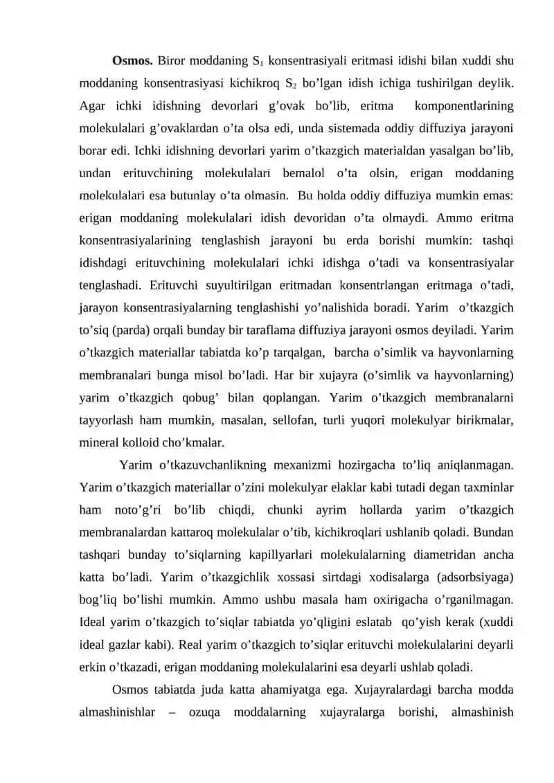 Osmotik bosim qonunlari 3