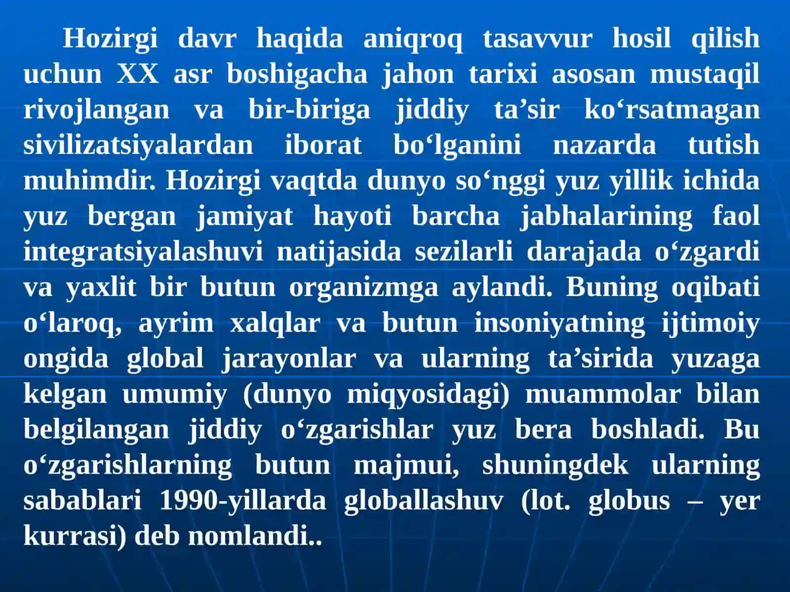 Globallashuv va global muammolarning falsafiy jihatlari 3