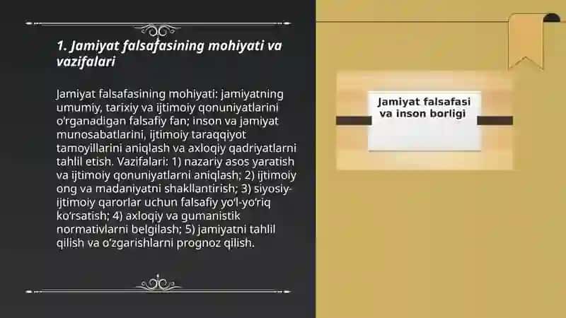 Jamiyat falsafasi 3