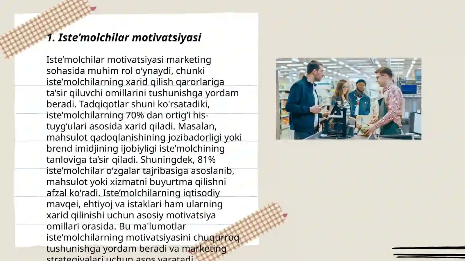 Iste’molchilarning xulq atvorini o’rganish 3