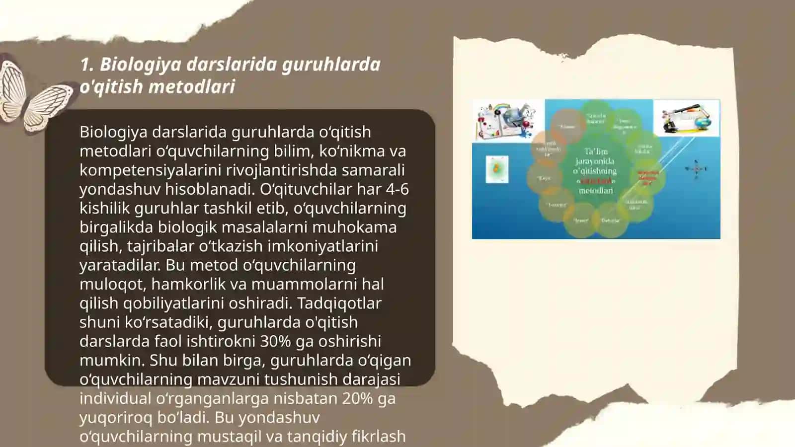 Biologiya o'qitishda interfaol metodlar 3