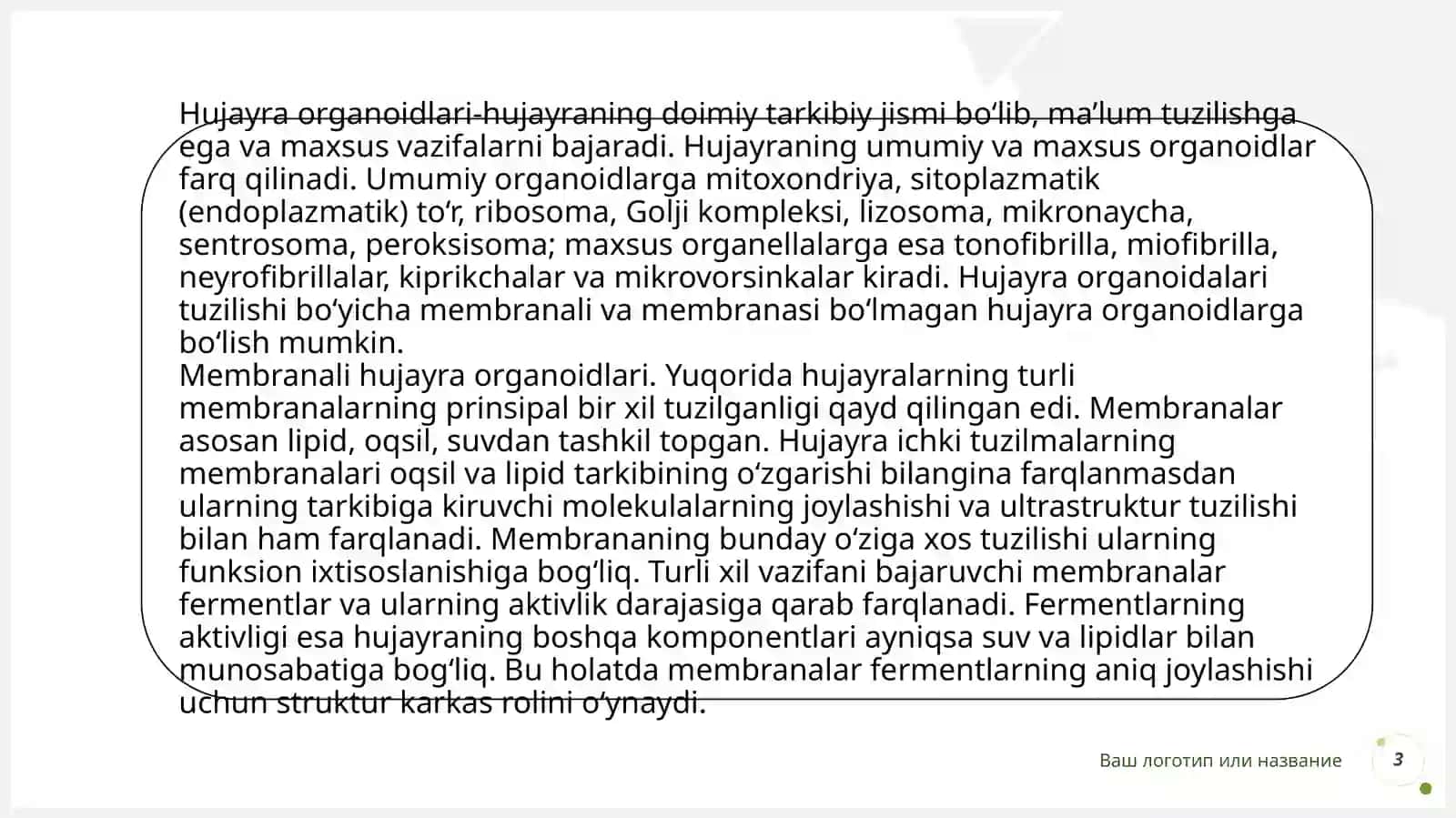 Bir membranali organoidlar 3