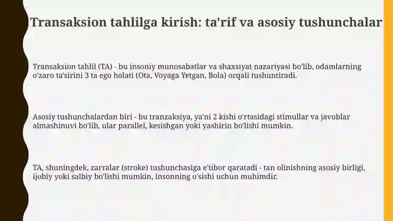 Transaksion Tahlil Psixologik Trening 3