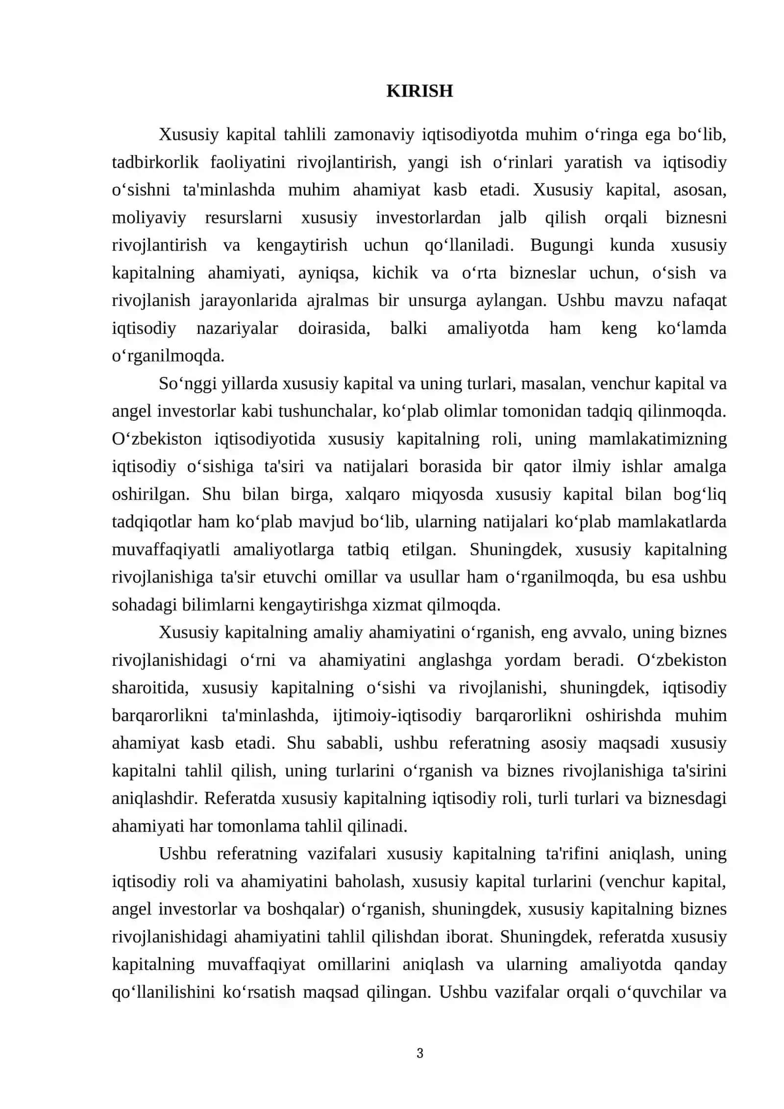 Xususiy kapital tahlili 3