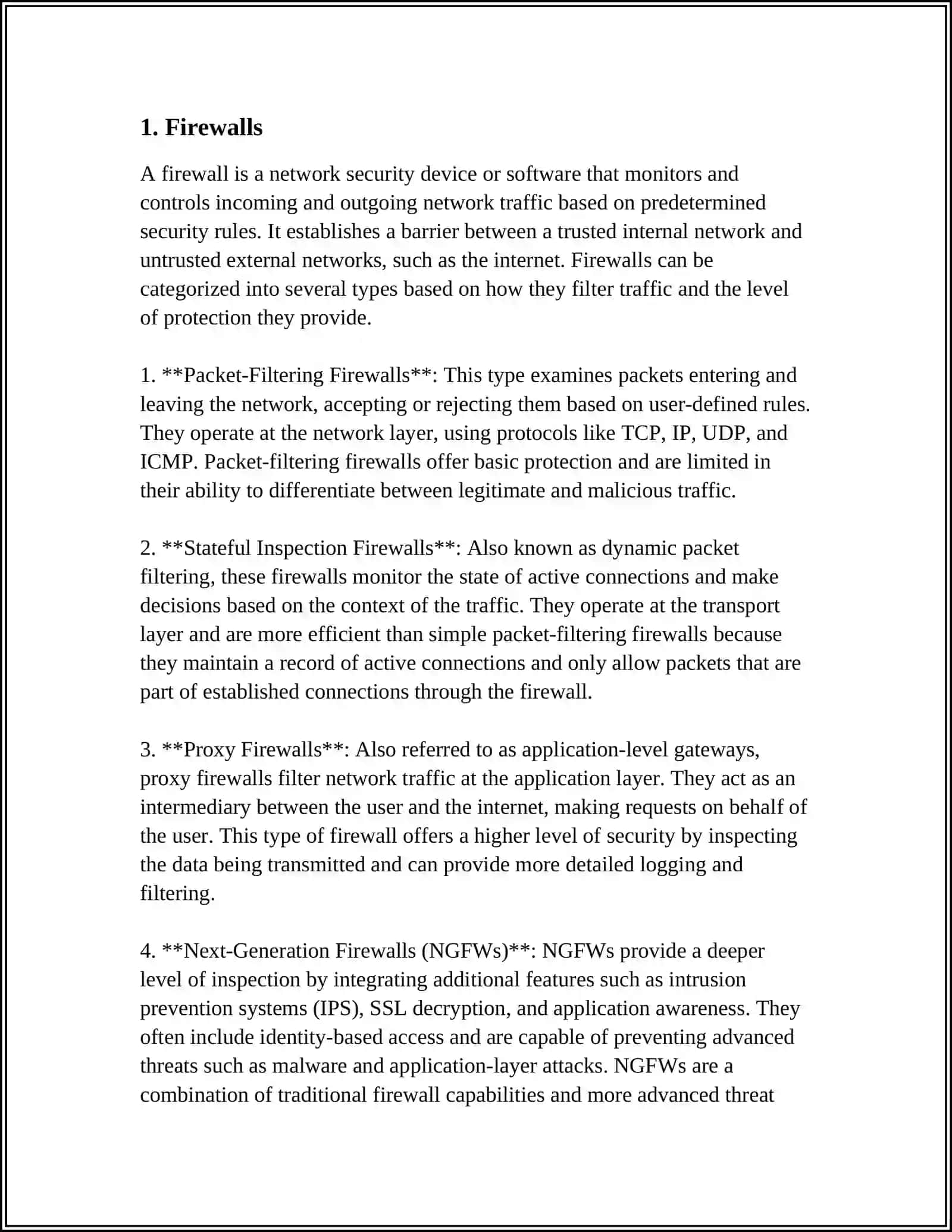 Firewalls 3