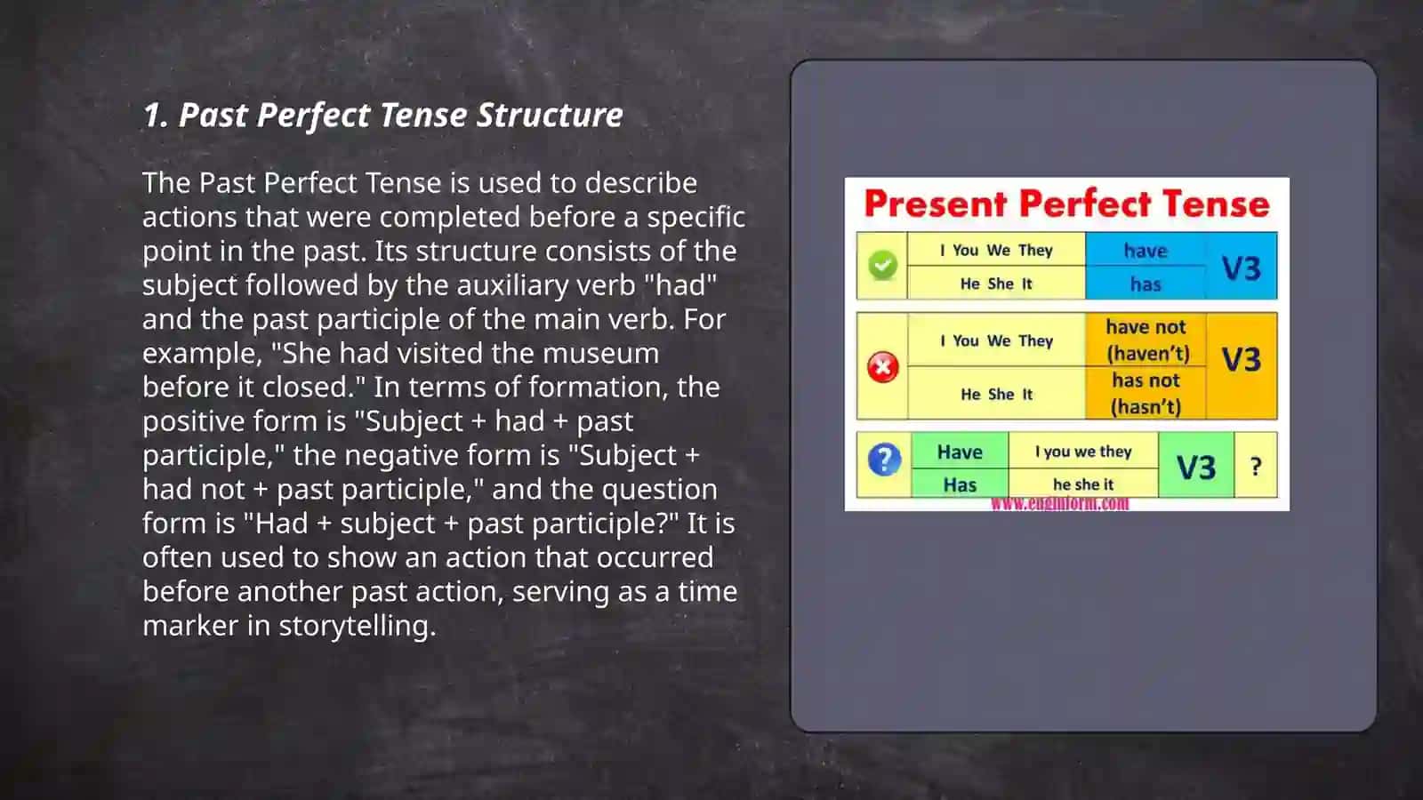 Past Perfect Tense 3