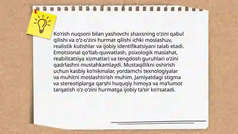 Ko'rish nuqsonlarida shaxs va shaxslararo munosabati 3
