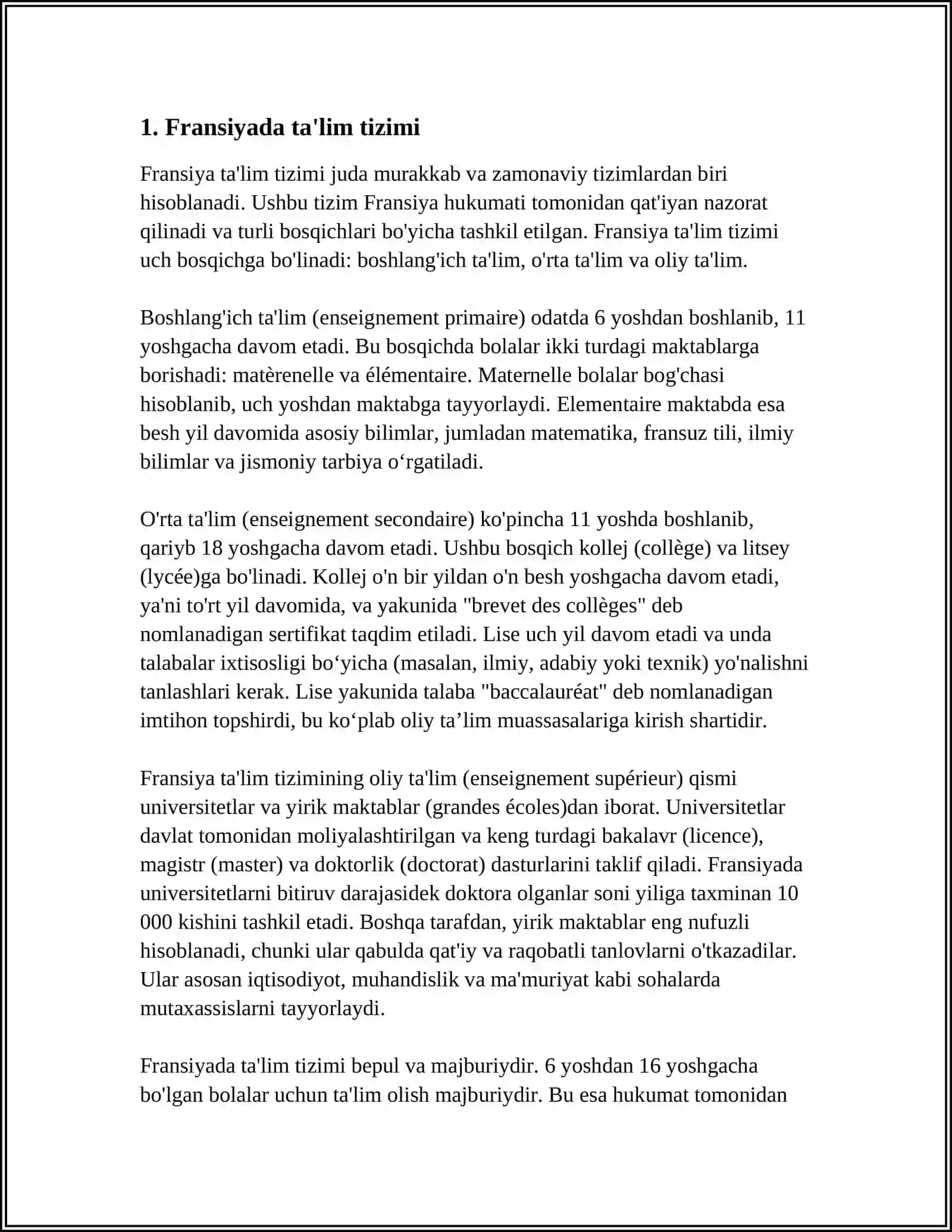 FRANSIYADA PEDAGOGIK JARAYONLAR 3