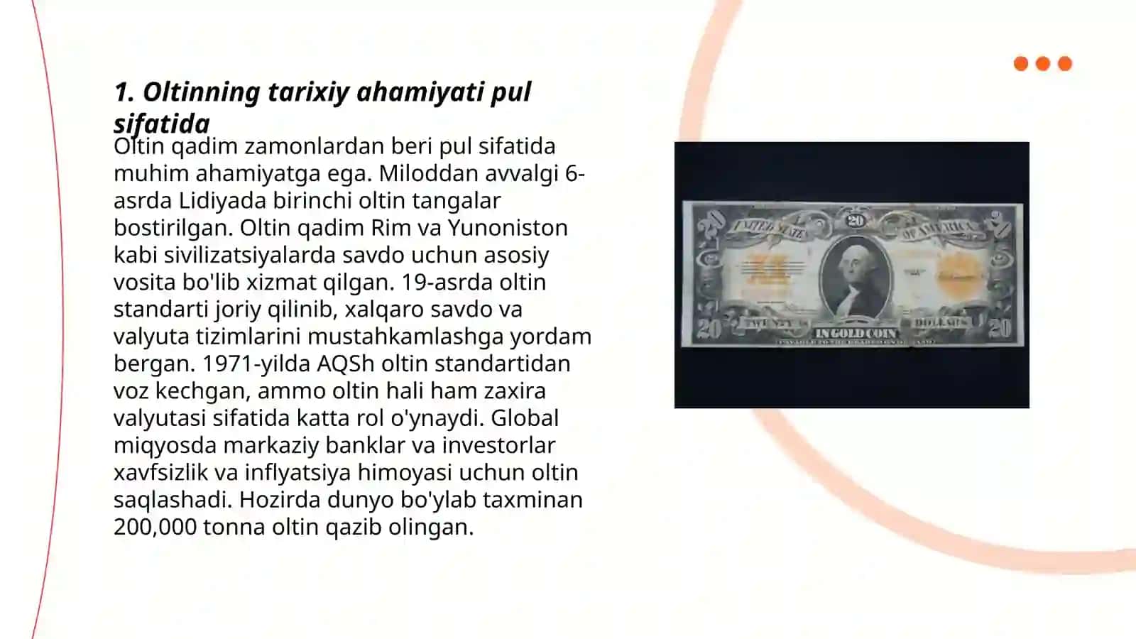 Oltinning pul sifatida foydalanilishi 3