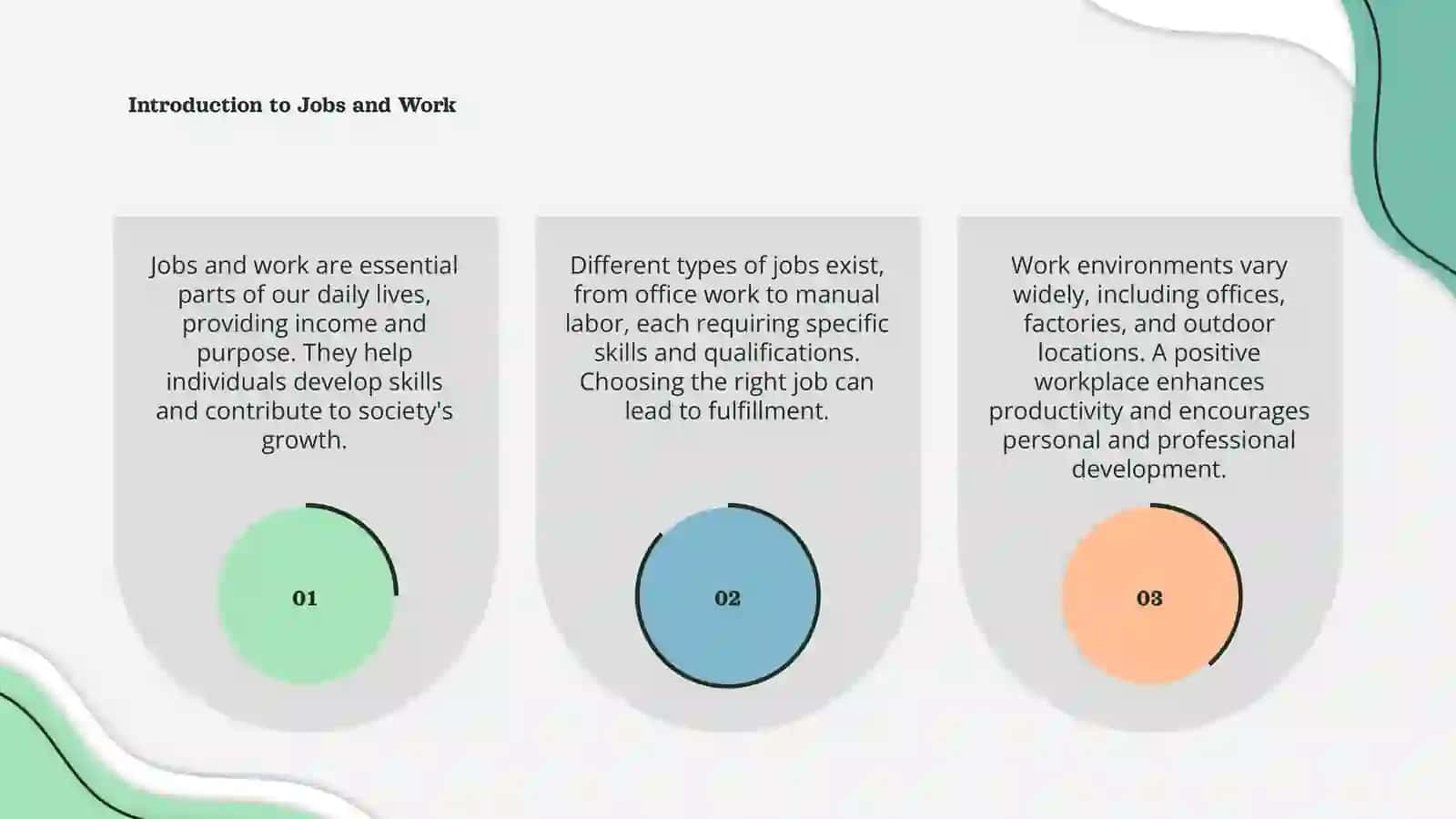 Job and work 3