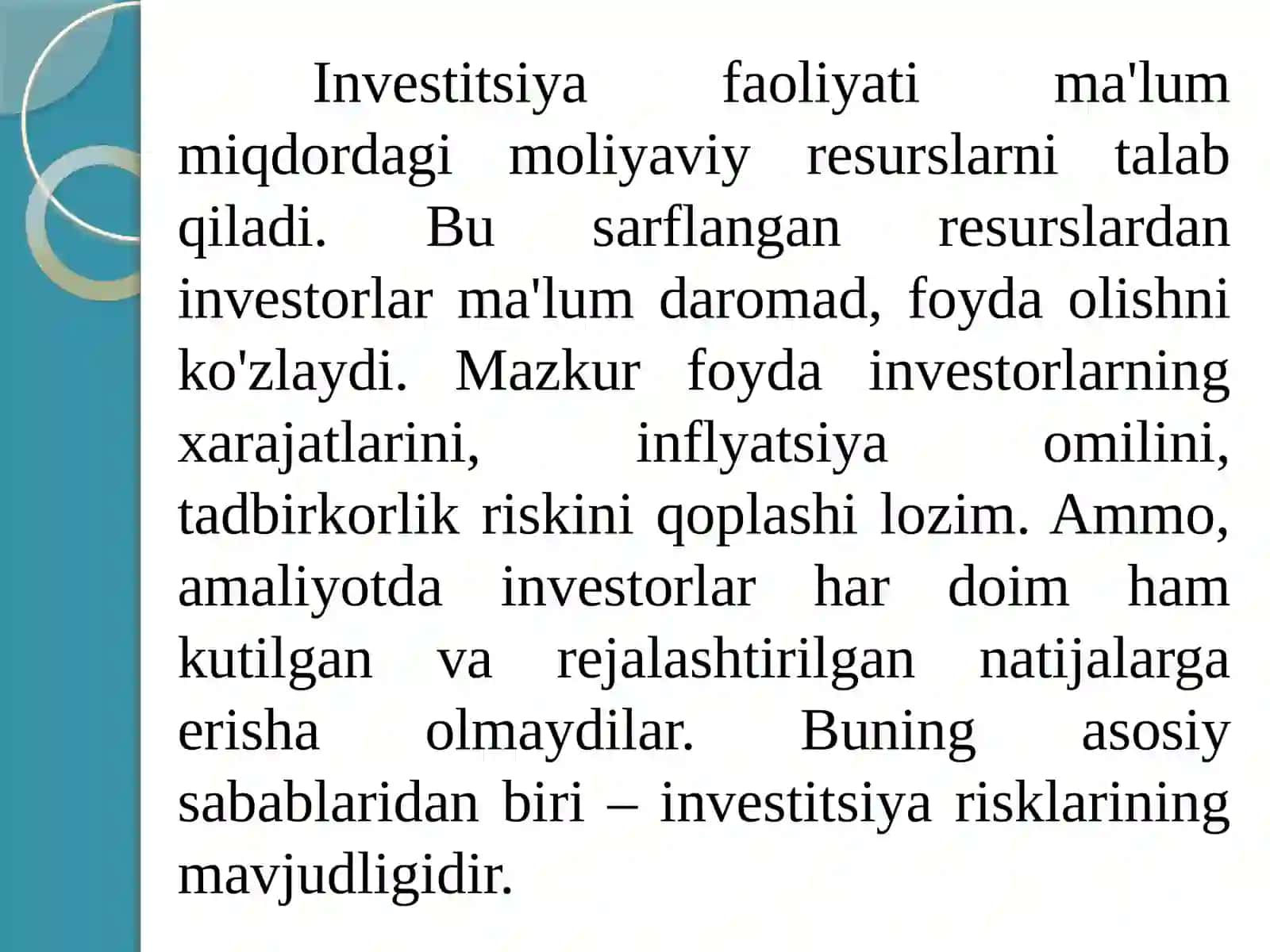 Investitsiya riski 3