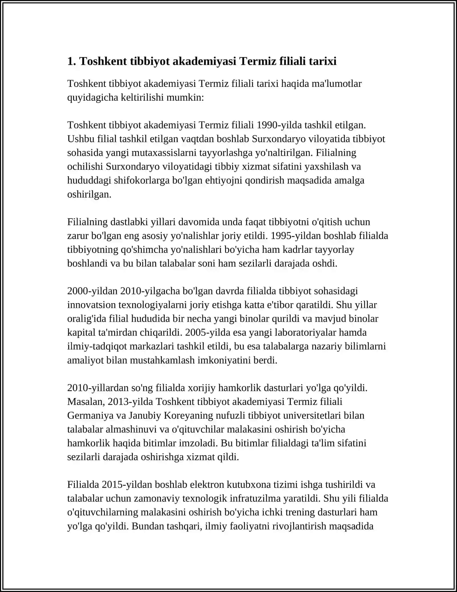 Toshkent tibbiyot akademiyasi Termiz filiali tarixi 3