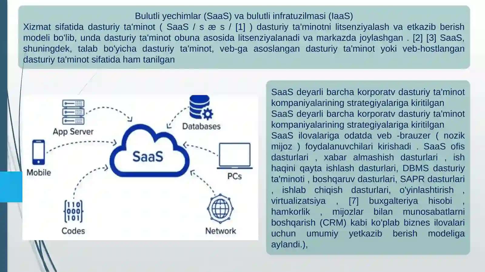BULITLI YECHIMLAR (SaaS) VA BULITLI INFRATUZILMASI (IaaS) 3