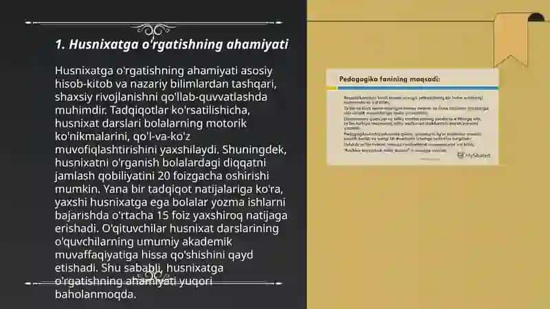Husnixatga o'rgatish metodikasi 3