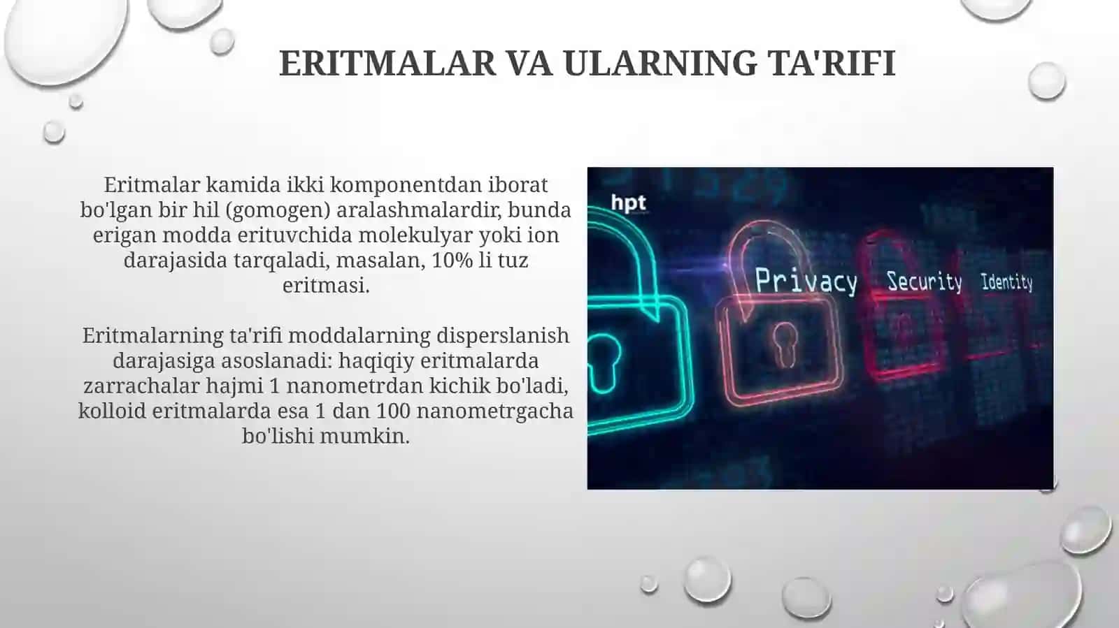 Eritmalar va ularning klassifikatsiyasi 3