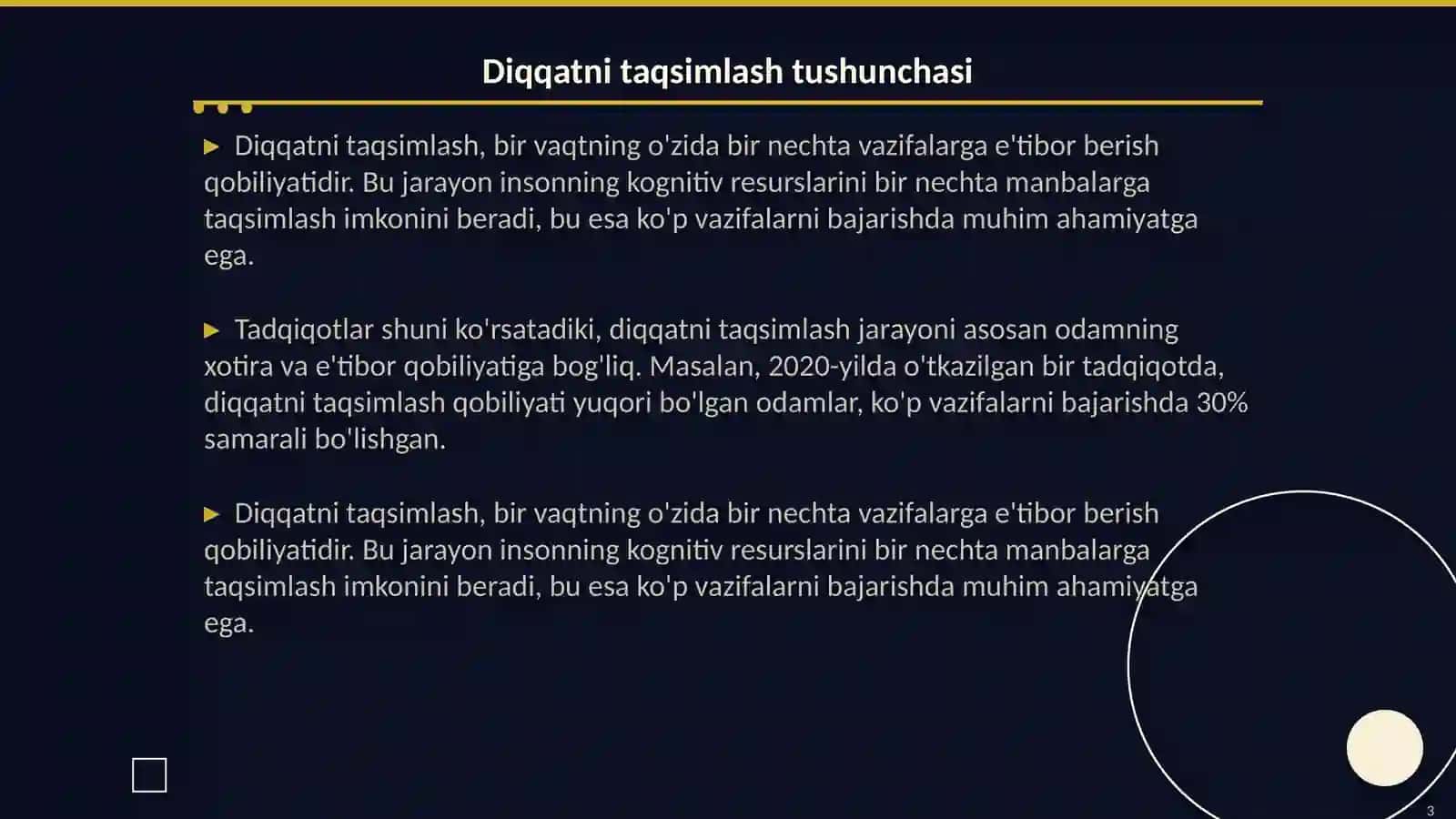 Diqqatni taqsimlash 3