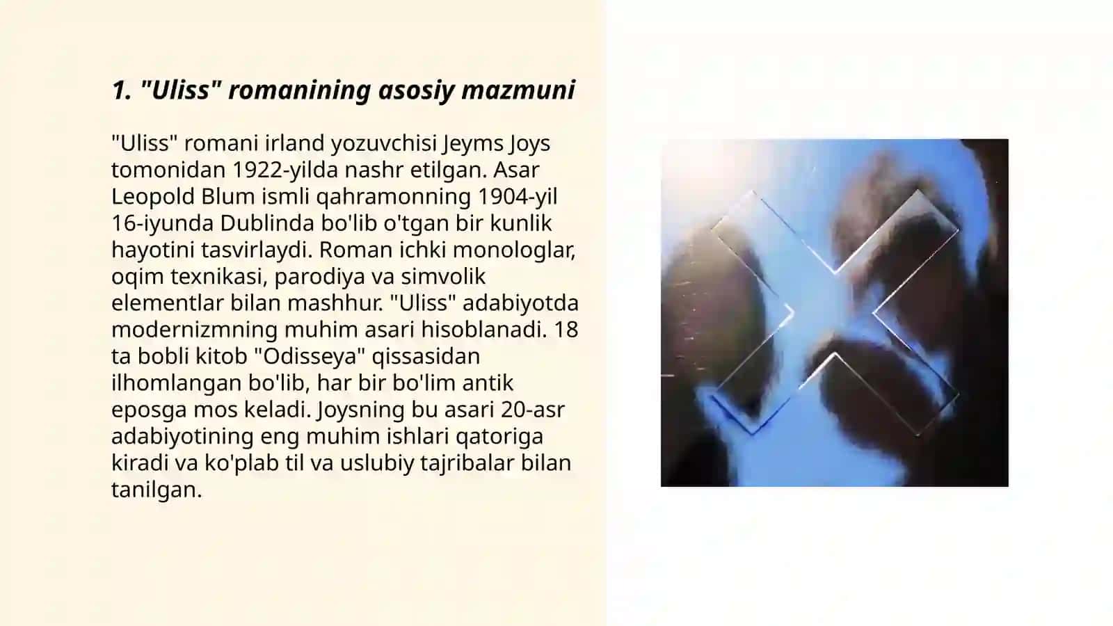 "Uliss" romanining tahlili 3