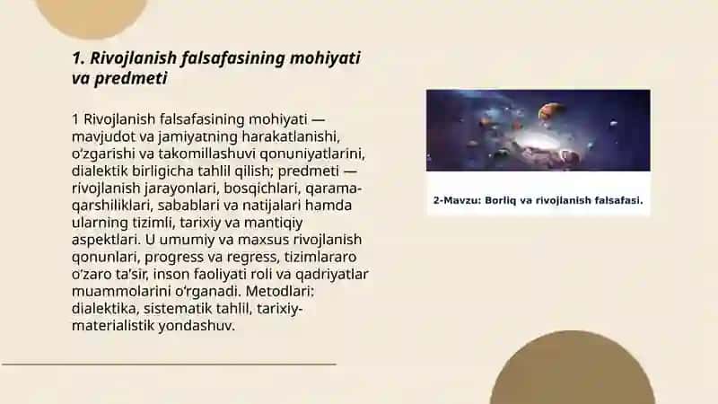 Rivojlanish falsafasi 3
