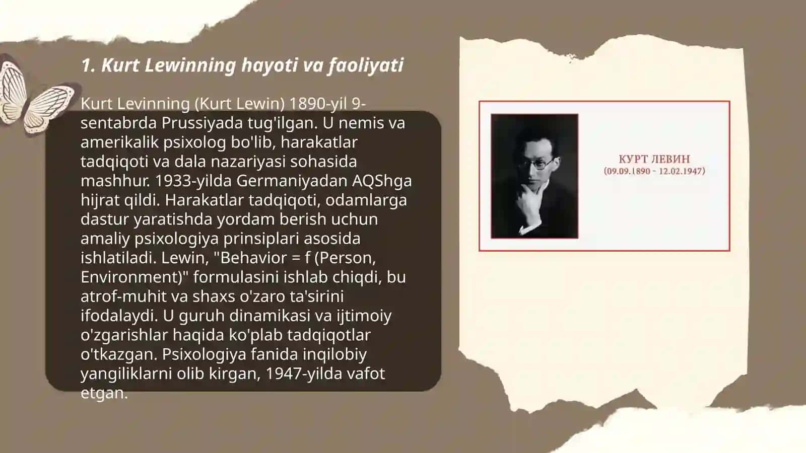 Kurt Levinning Maydon nazariyasi 3