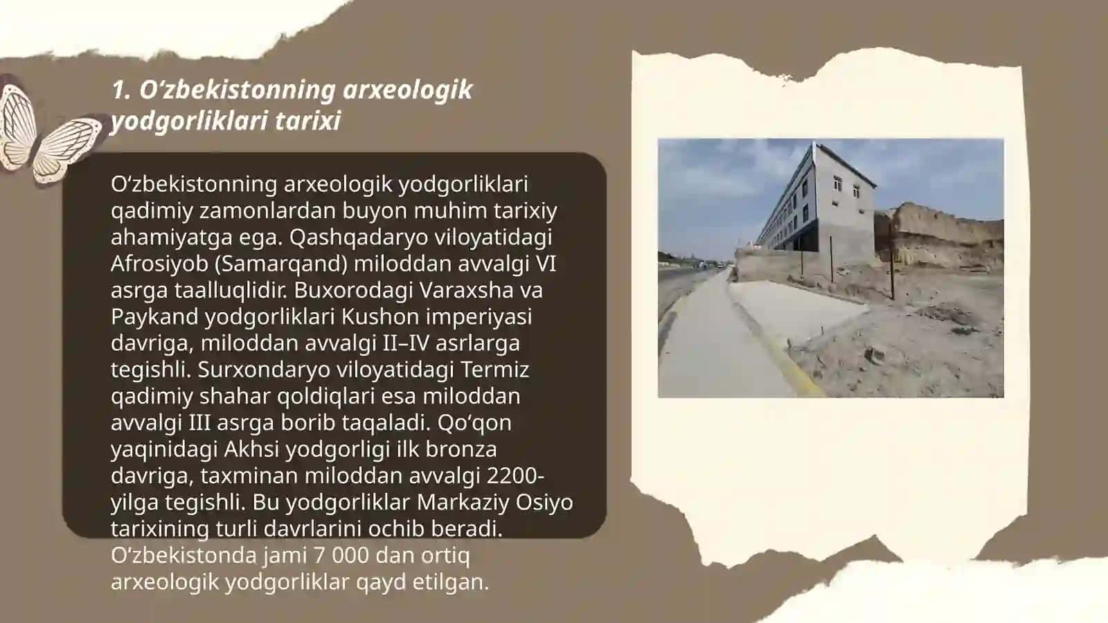 Oʻlkamiz hududidagi arxeologik yodgorliklar 3