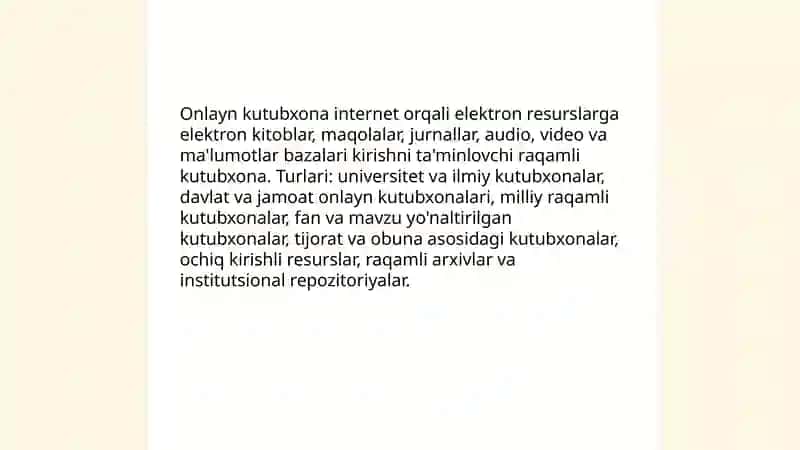 Onlayn kutubxona tushunchasi va turlari 3