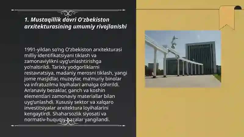 Mustaqillik davri ozbekiston arxitekturasi 3