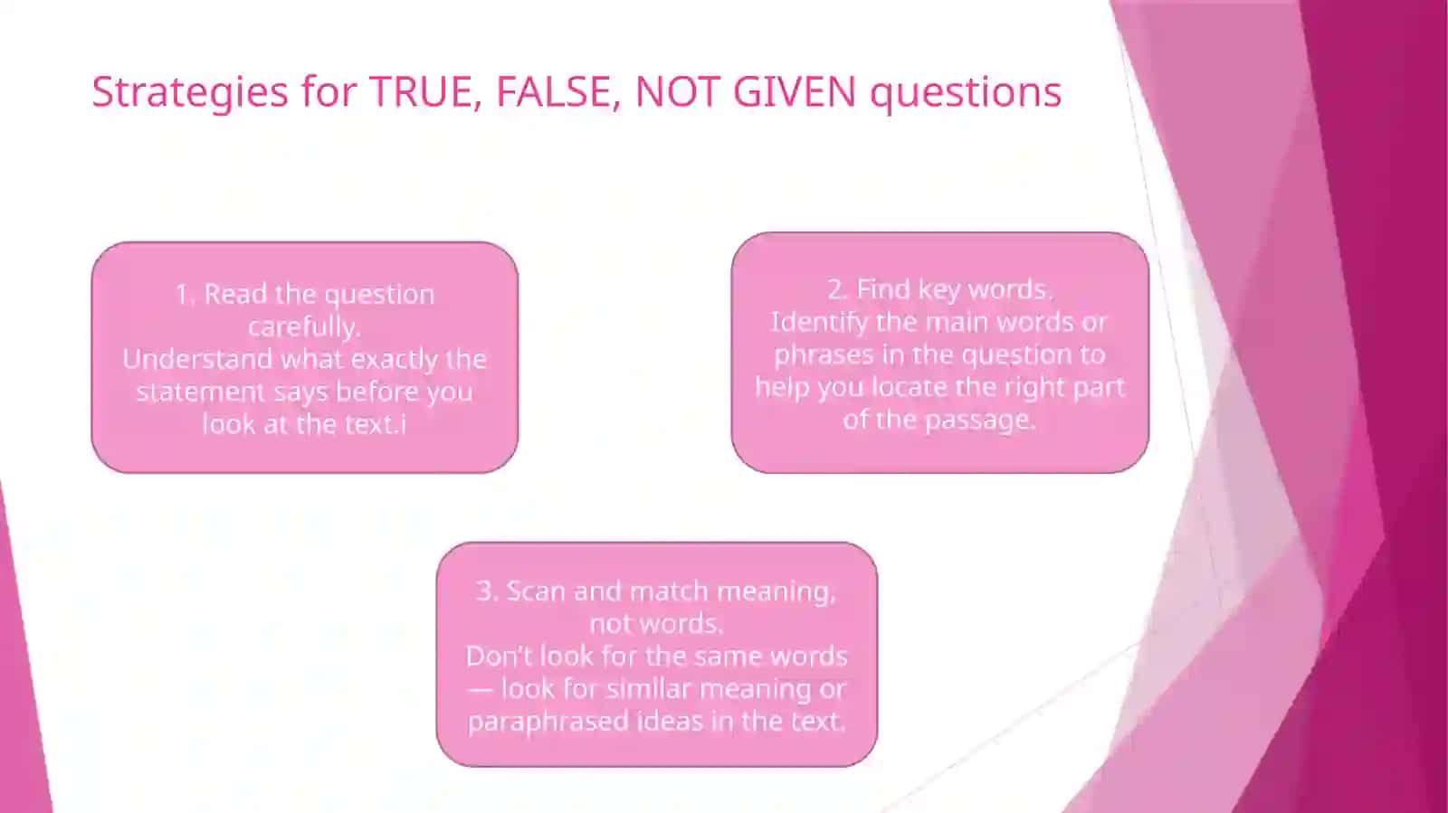 True/ False/ Not Given 3