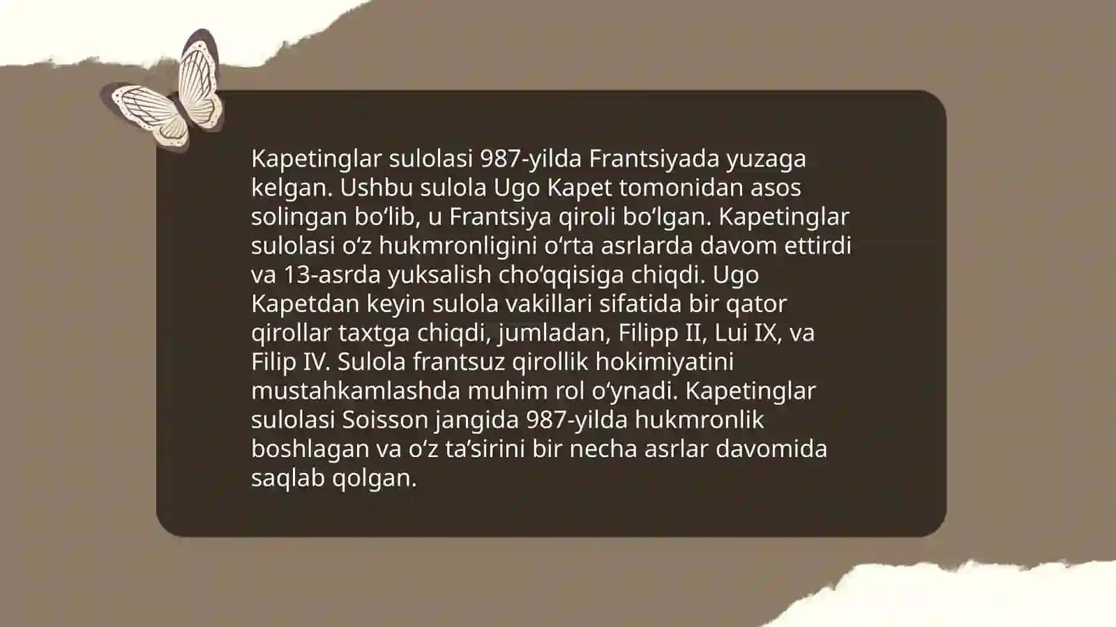 Kapetinglar sulolasi qirollaring shajarasini tuzib chiqing 3