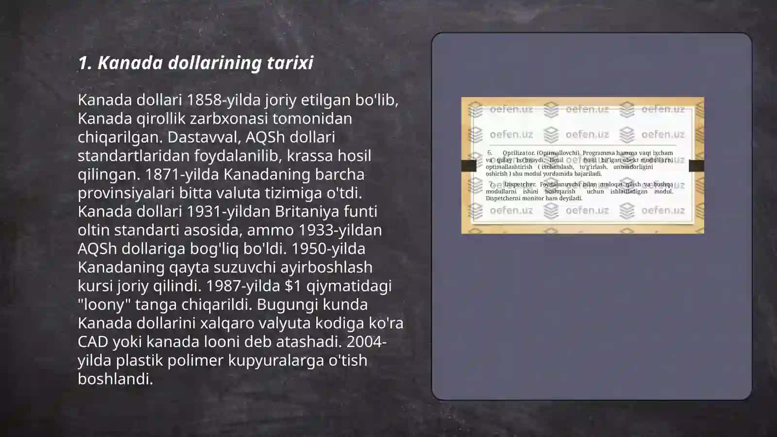 Kanada pul birligi tizimi va Markaziy banki 3