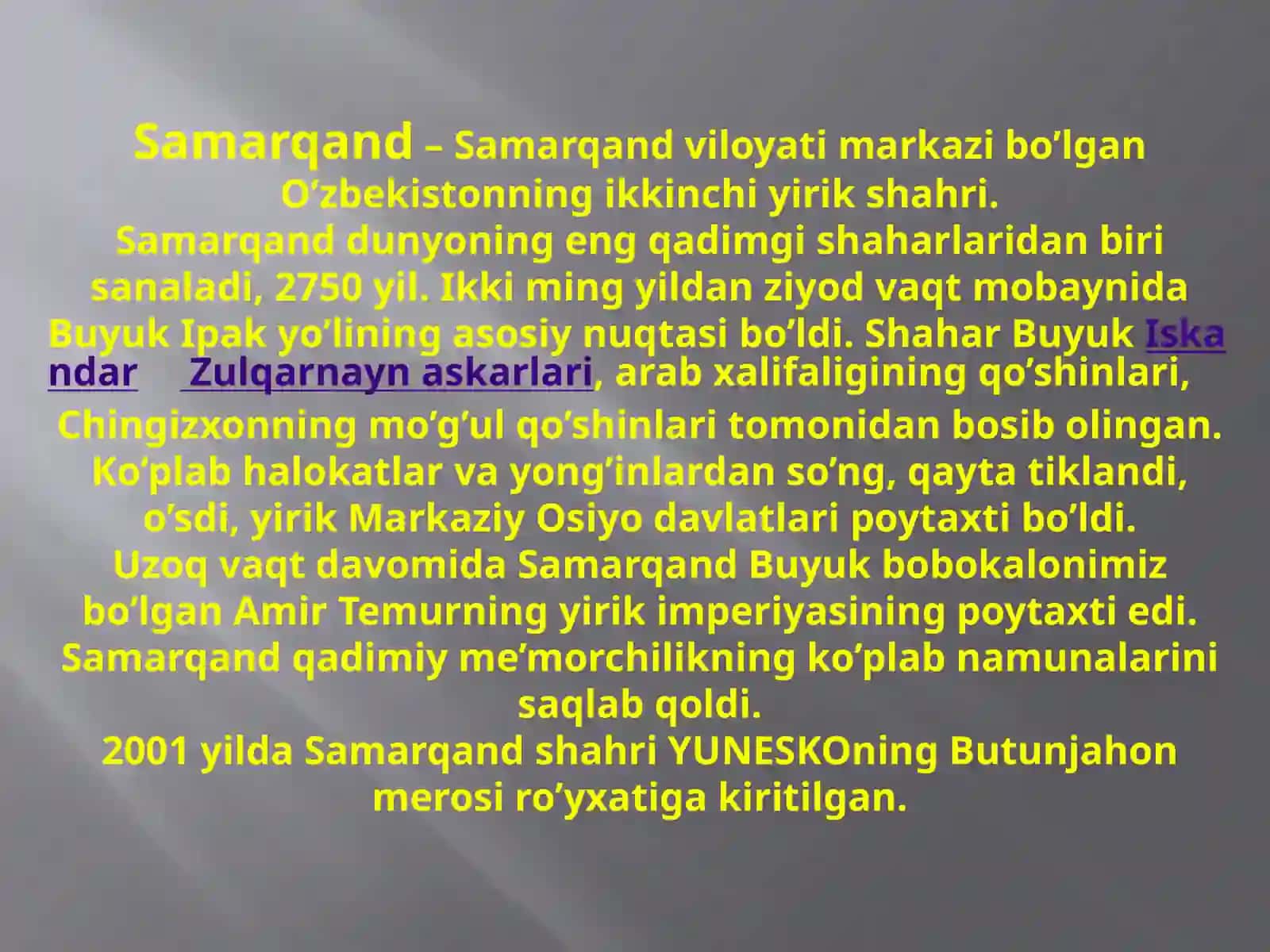 Tarixiy shaharlar yubileylarining xalqaro miqyosdagi keng nishonlanishi 3