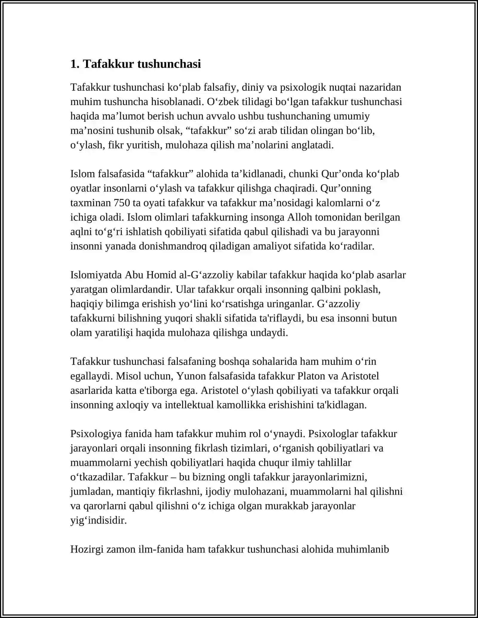 TAFAKKUR JARAYONI TUSHUNCHASI 3