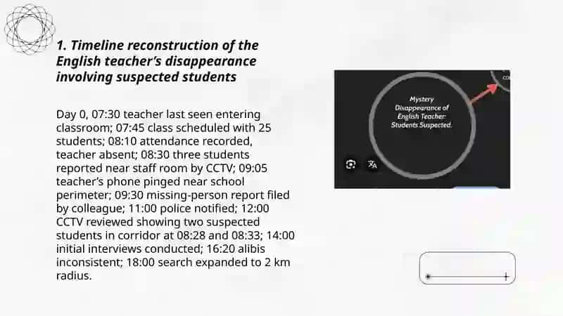 Mysterious Dissappearance of English Teacher: Students Suspected 3