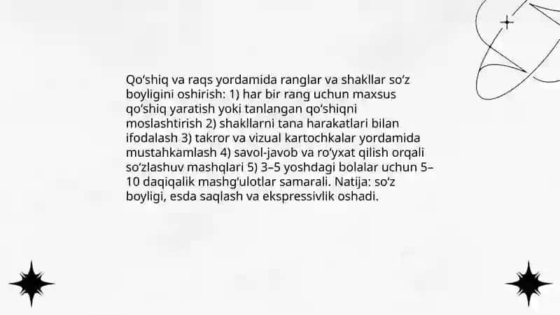 Chet tilida qoʻshiq va raqs oʻrgatish 3