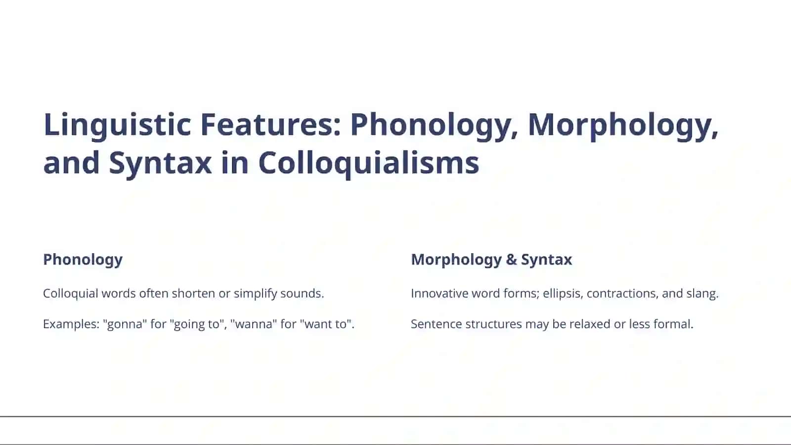 Colloquial Language Features 3