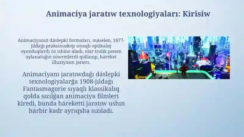 Animaciya jaratıw texnologiyaları 3