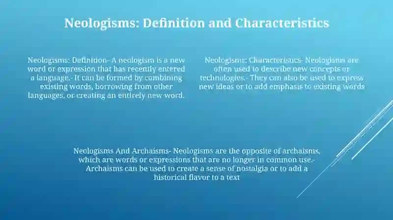 Neologisms And Archaisms 3