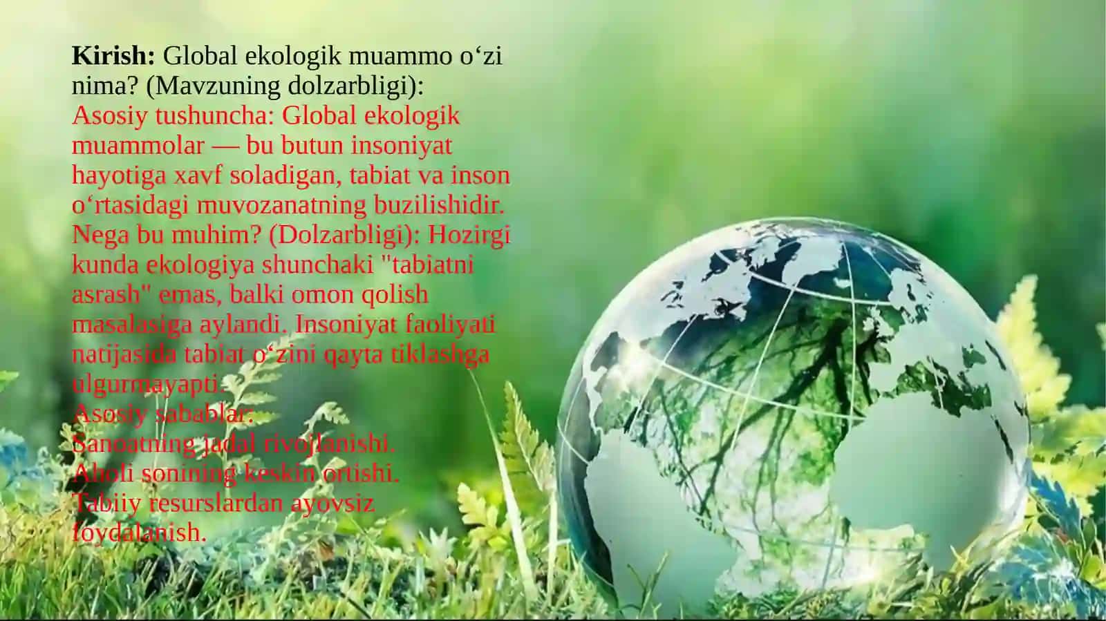 Globalekologik muammolar 3