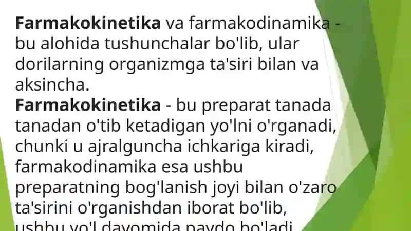 Farmakokinetika va farmakodinamika 3
