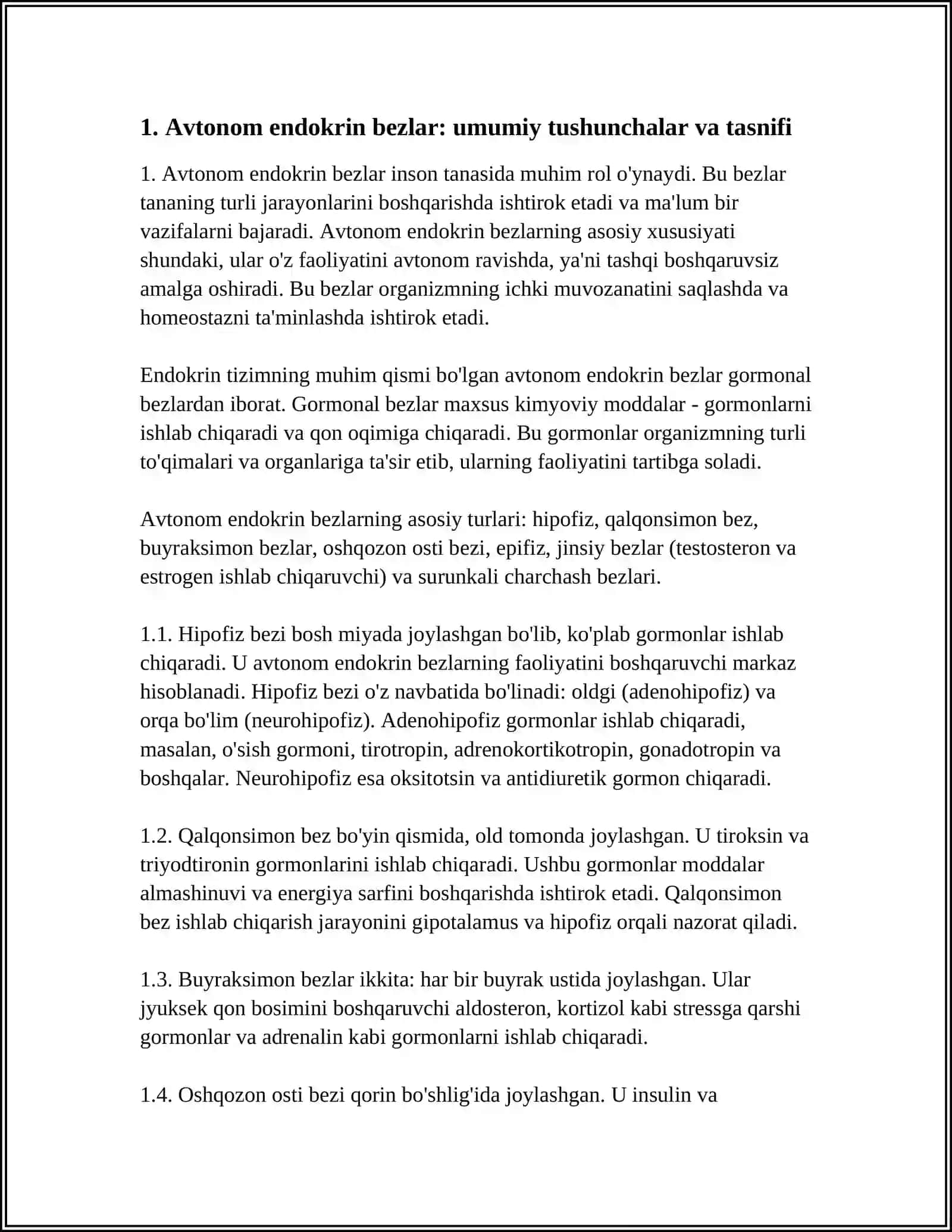 AVTONOM ENDOKRIN BEZLARINING IDORA QILINISHI 3