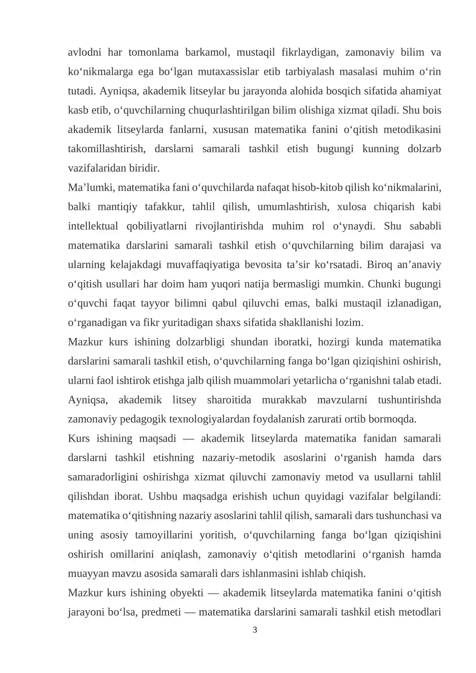 Akademik litseylarda matematikadan samarali darslarni tashkil etish metodikasi 3