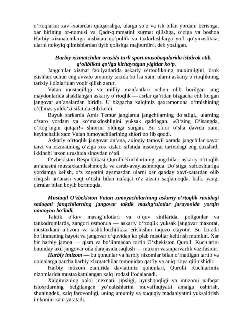 Qurolli Kuchlarda harbiy axloqning mohiyati 3
